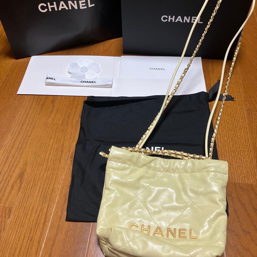 付属品付CHANEL yellow2wayバッグ