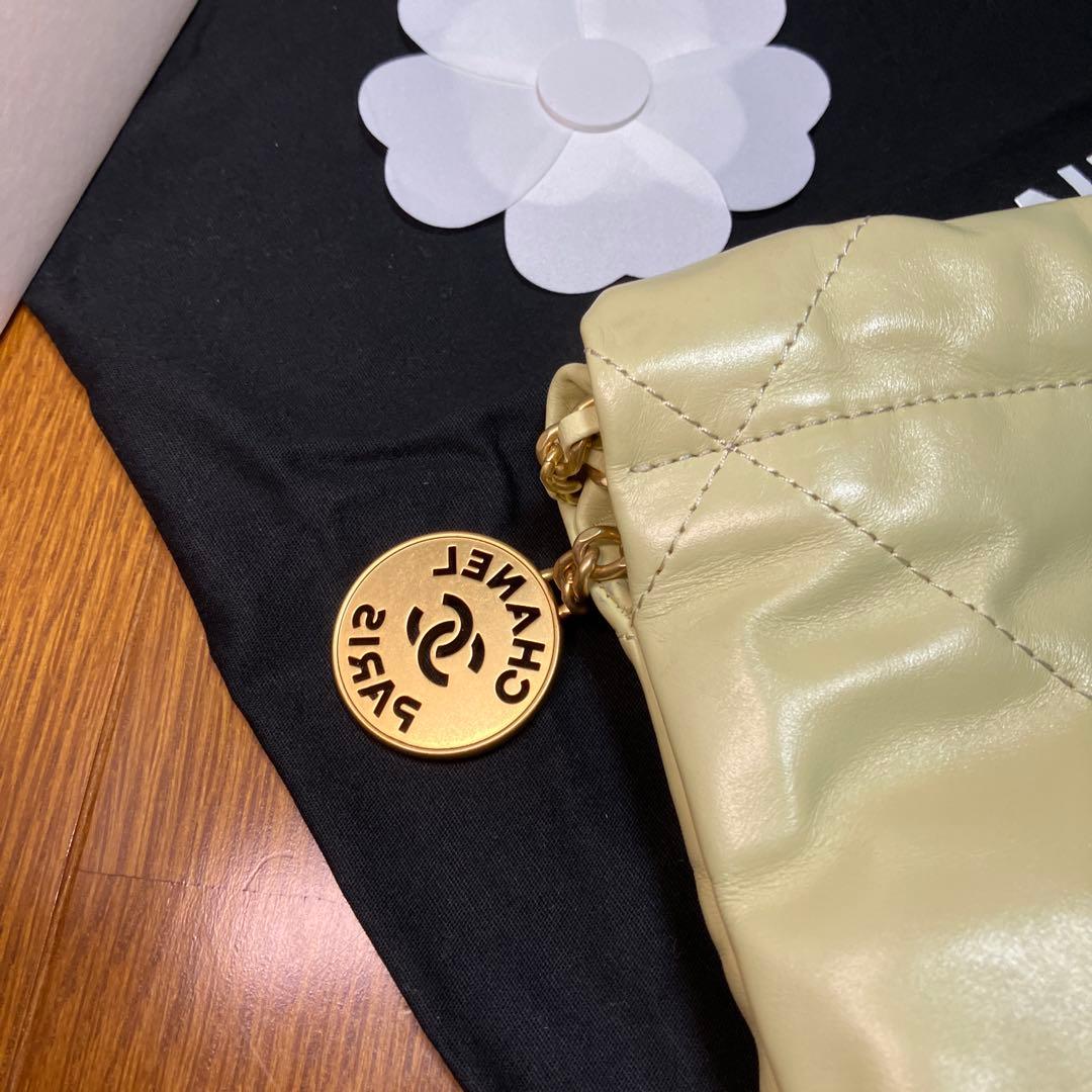 付属品付CHANEL yellow2wayバッグ