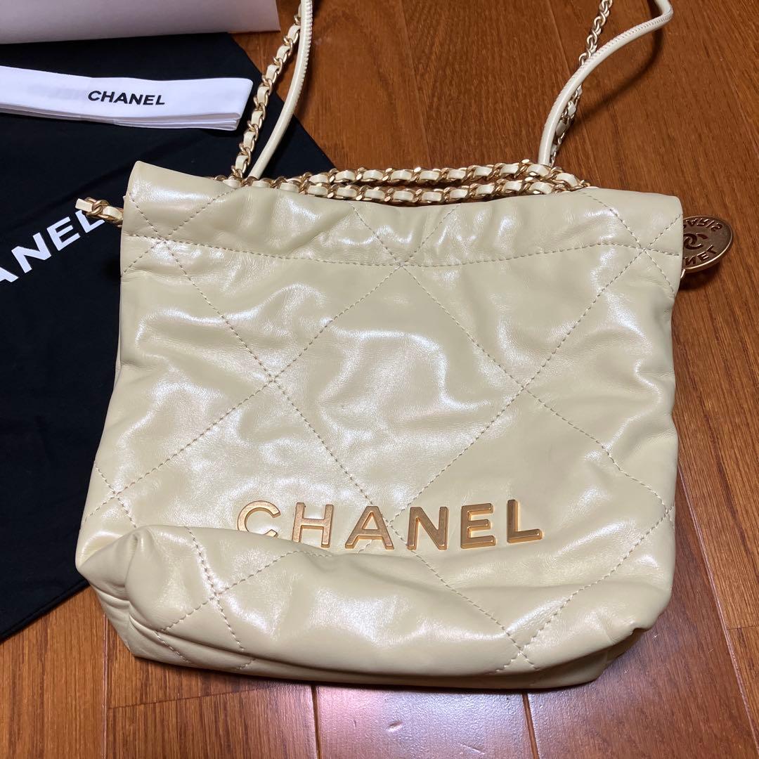 付属品付CHANEL yellow2wayバッグ
