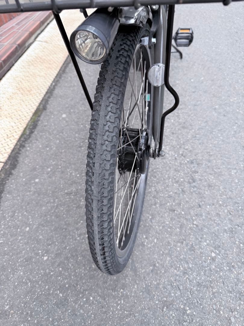 大阪府　子供乗せ　ブリヂストン　電動アシスト自転車 チャイルドシート付き グレー