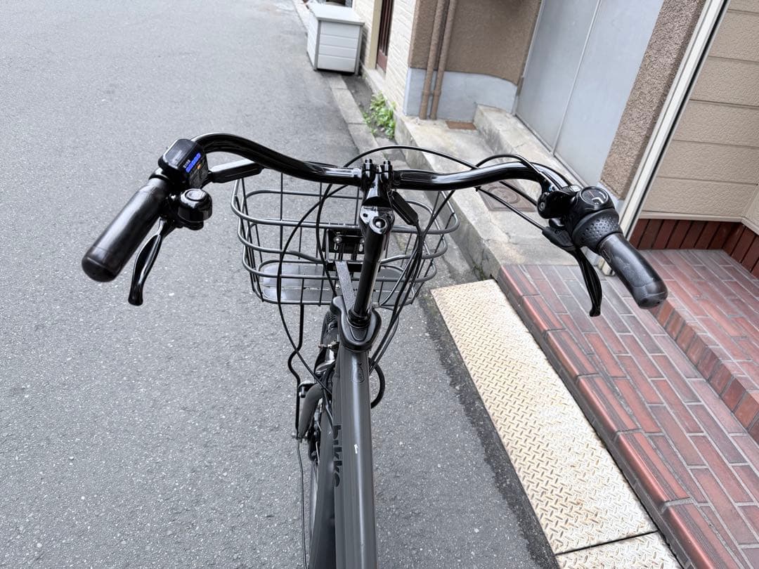 大阪府　子供乗せ　ブリヂストン　電動アシスト自転車 チャイルドシート付き グレー