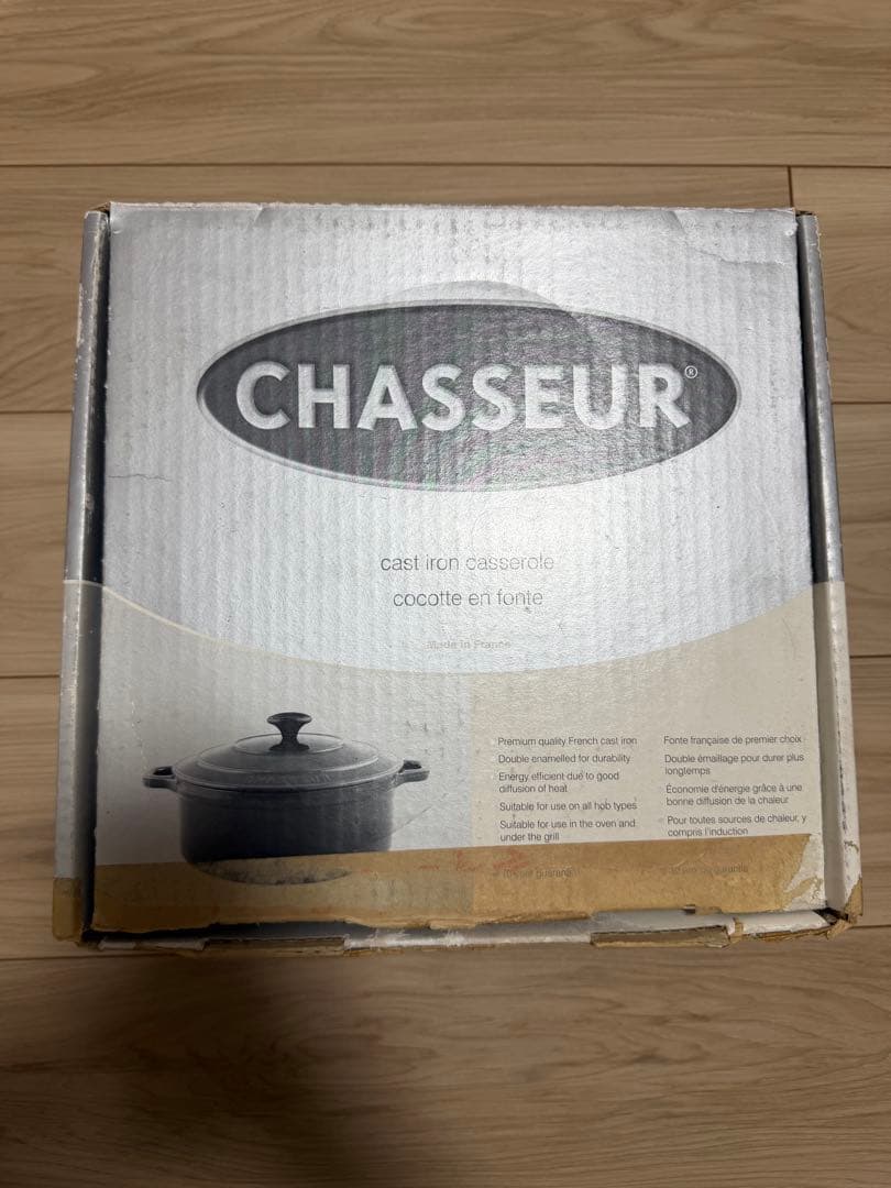 CHASSEUR クリーム色　ホーロー鍋 22センチ