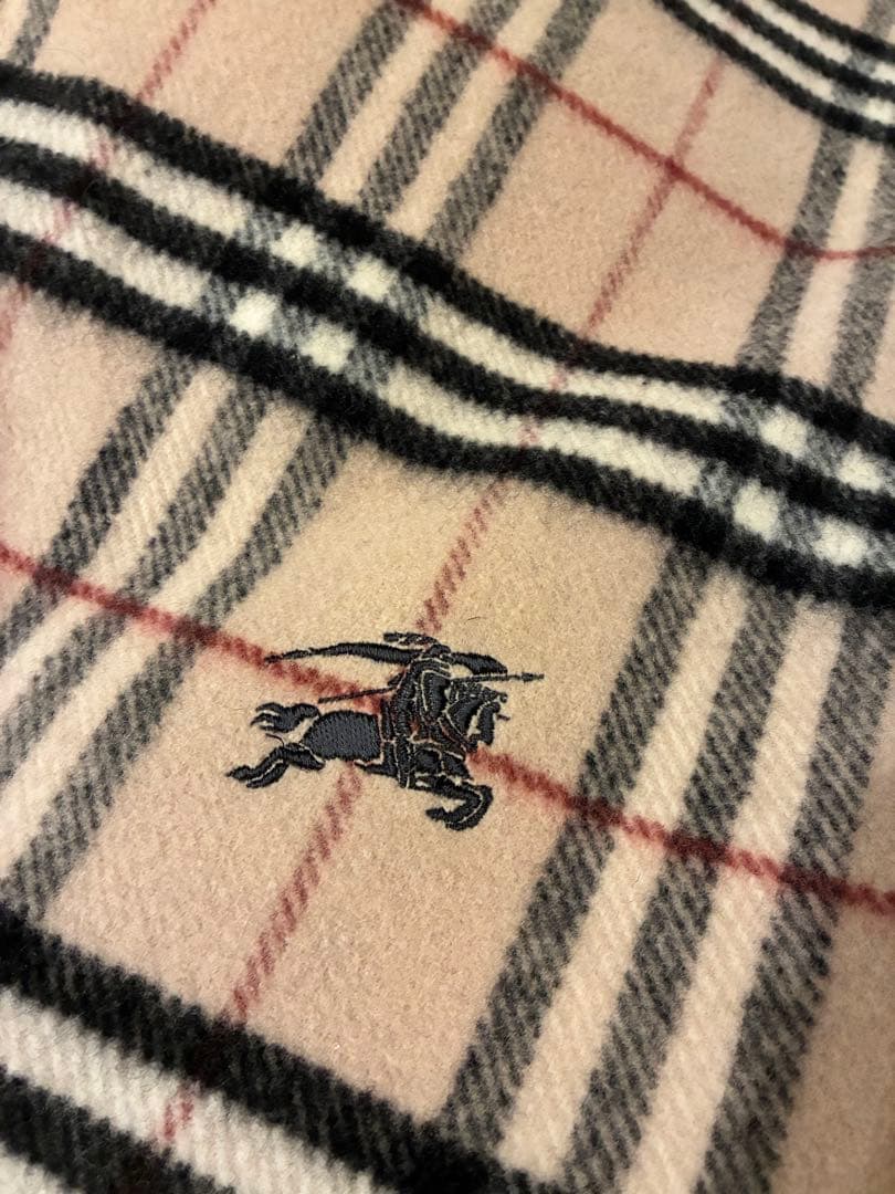 美品 BURBERRY LONDON ウール チェック 毛布 ブランケット