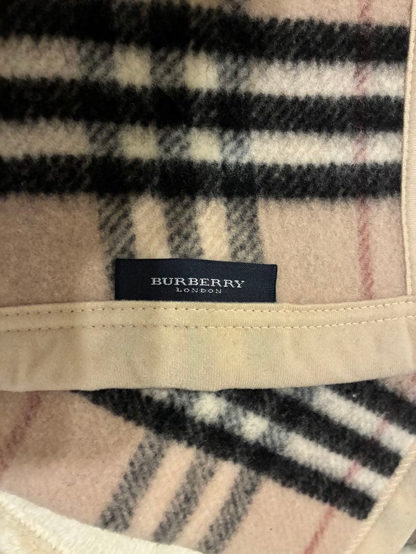 美品 BURBERRY LONDON ウール チェック 毛布 ブランケット