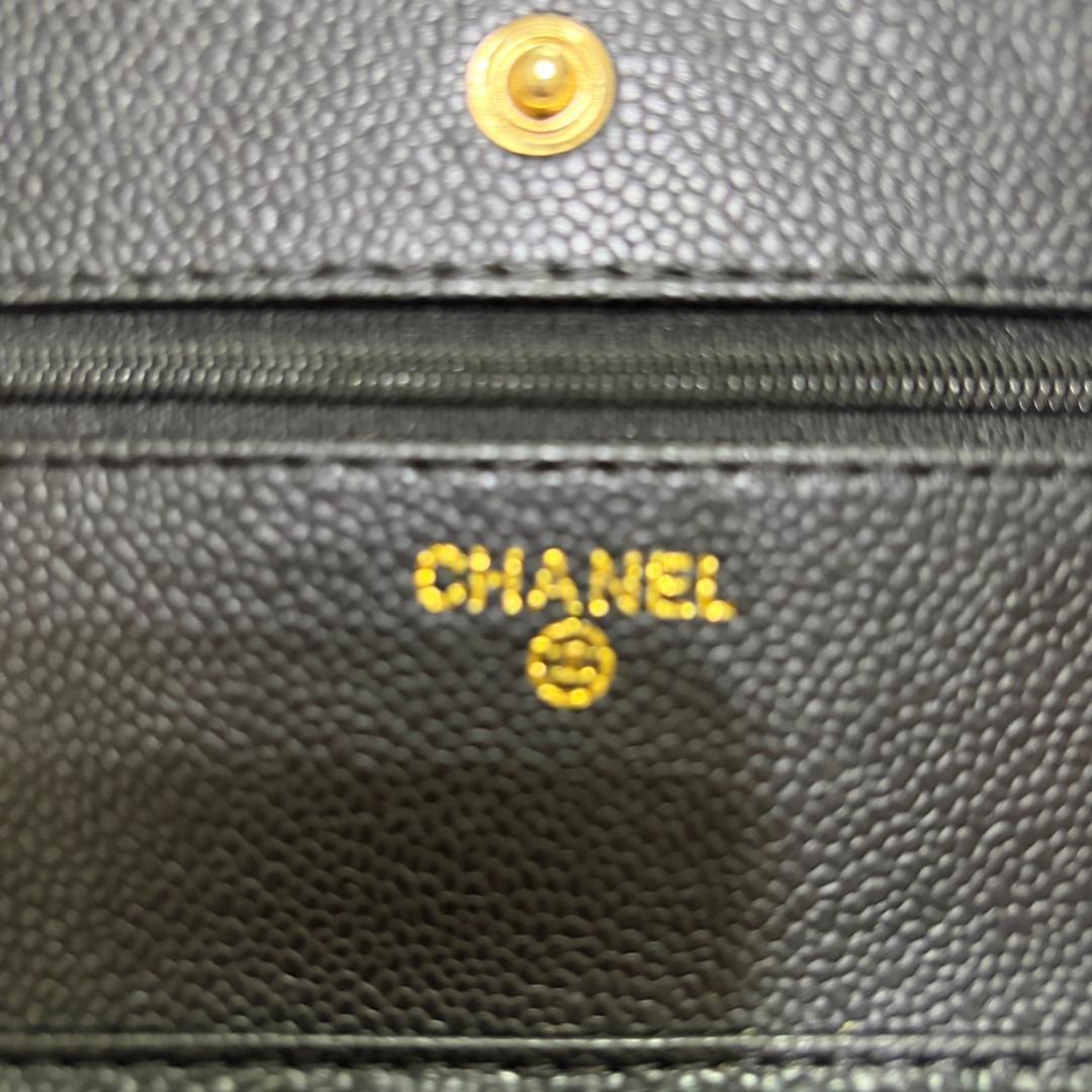 CHANEL 　シャネル　ノベルティ ショルダー バック 　ゴールド　ブラック