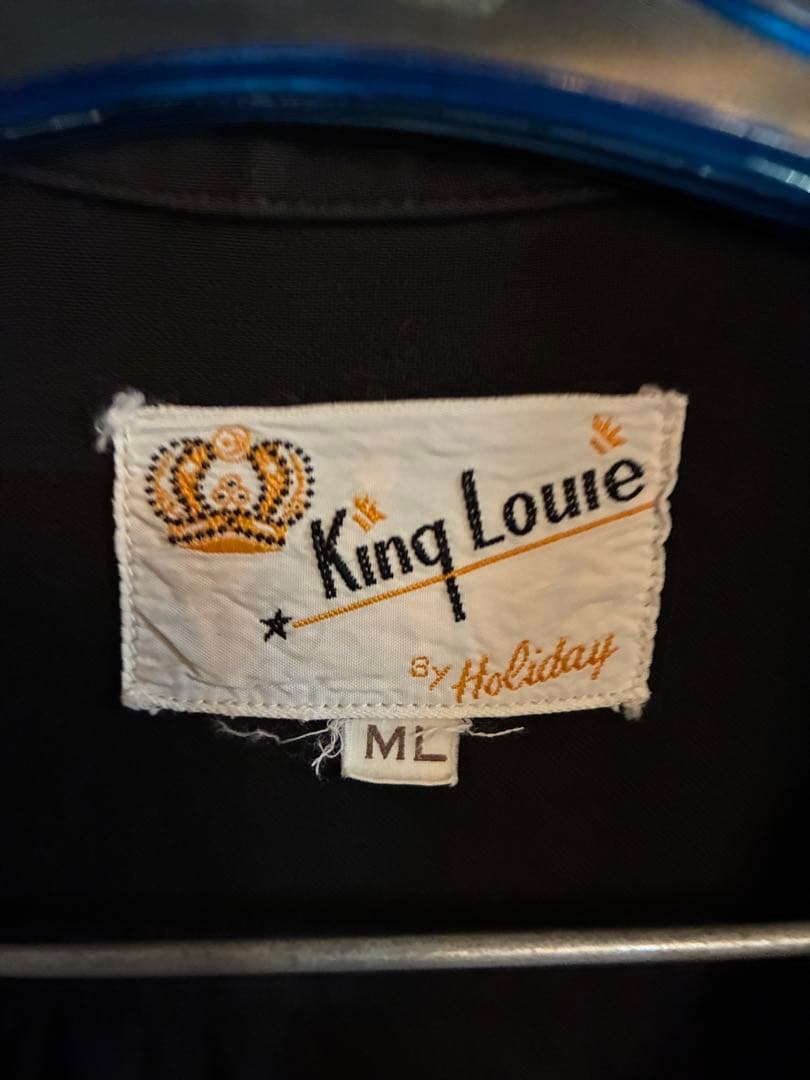 King Louie ボウリングシャツ ML 黒50's 60's ロカビリー