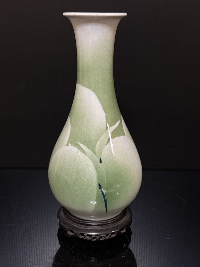 真葛香山 造 吹彩色 群鳥図 花瓶 一輪生