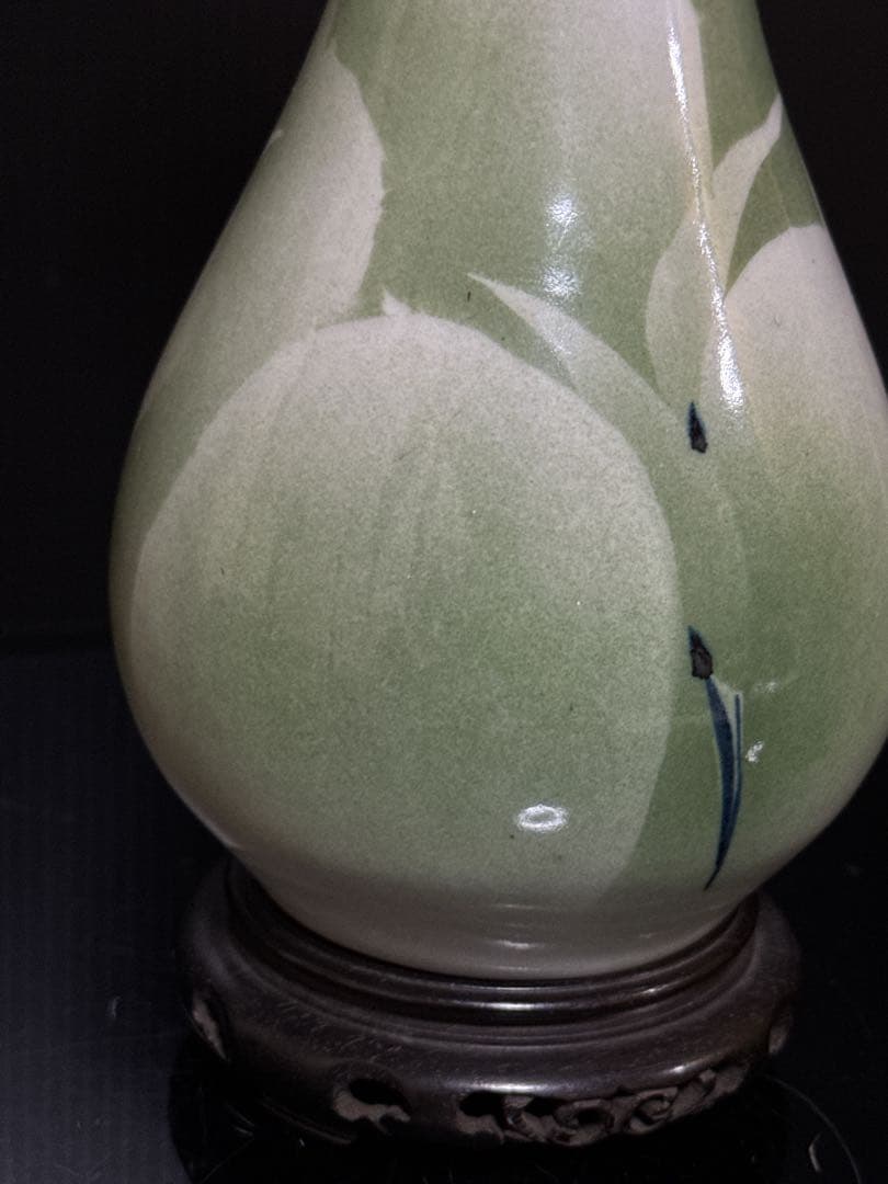 真葛香山 造 吹彩色 群鳥図 花瓶 一輪生