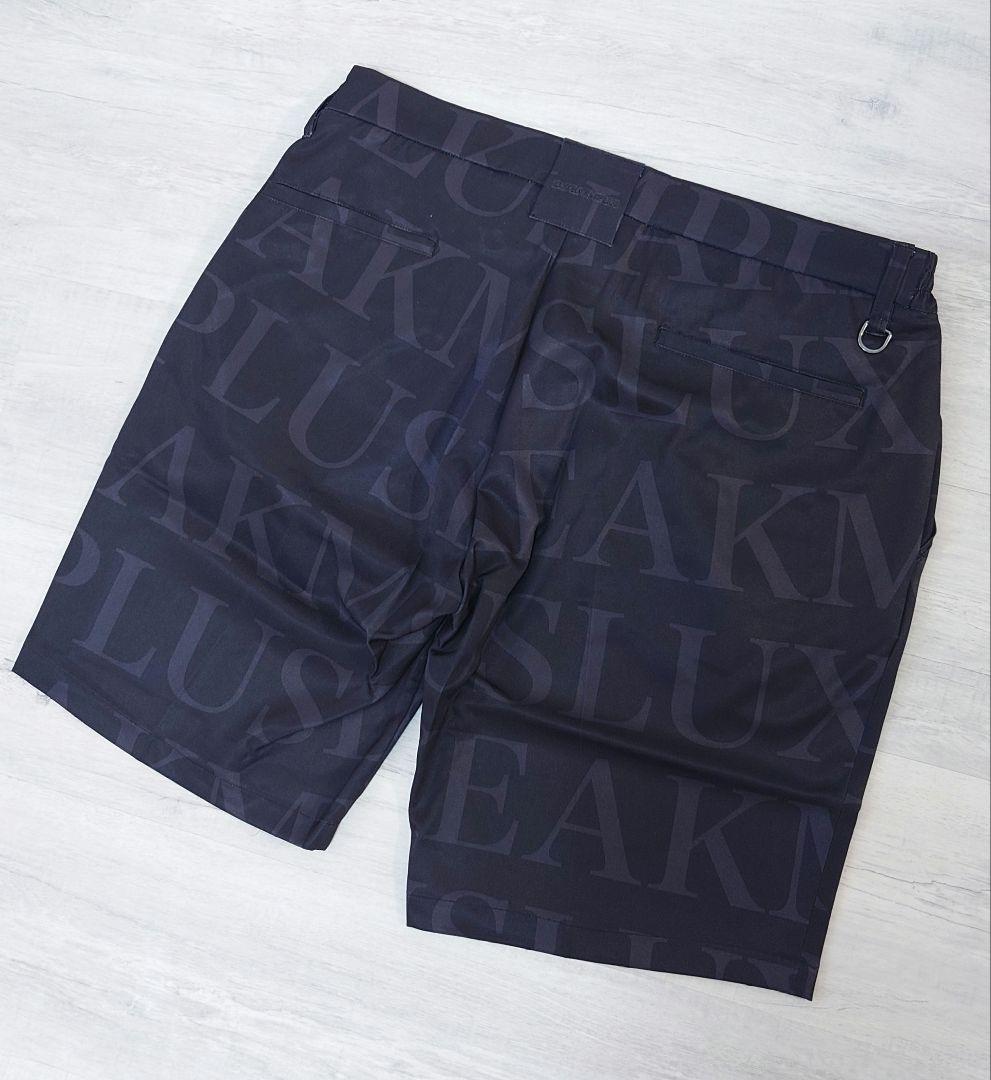 新品XLサイズ 総柄ゴルフパンツ リュクスエイケイエムプラス