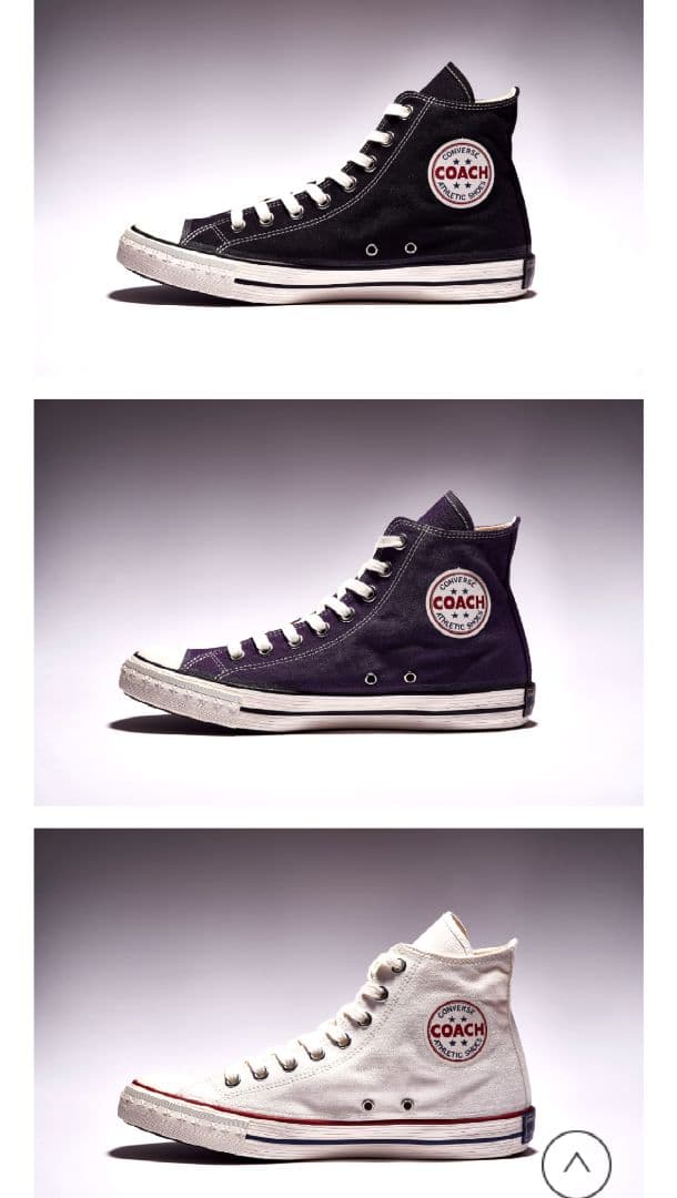 だっふぃ様　CONVERSE ADDICT COACH HI パープル