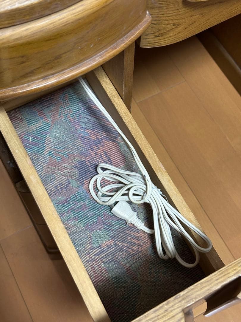 木製　ドレッサー　三面鏡　三面鏡ドレッサー　鏡台　木製　美品