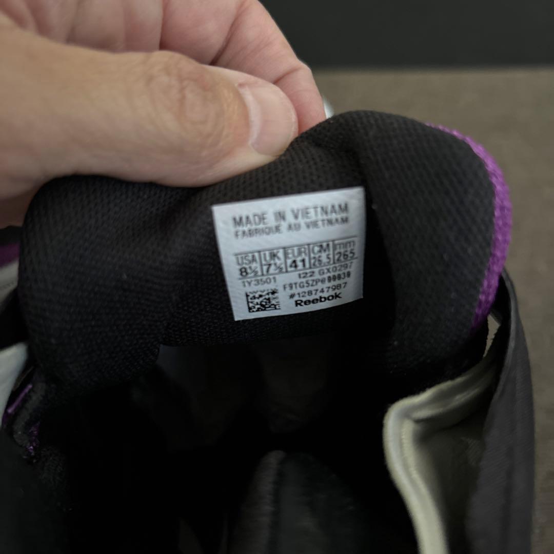 最終値下げReebokインスタポンプヒューリーゾーン 紫×黒
