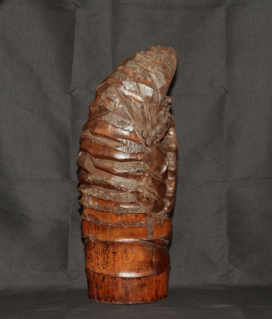 清代 竹根雕 商山四皓図置物 高約42cm 囲碁人物群像 中国美術 CL0002