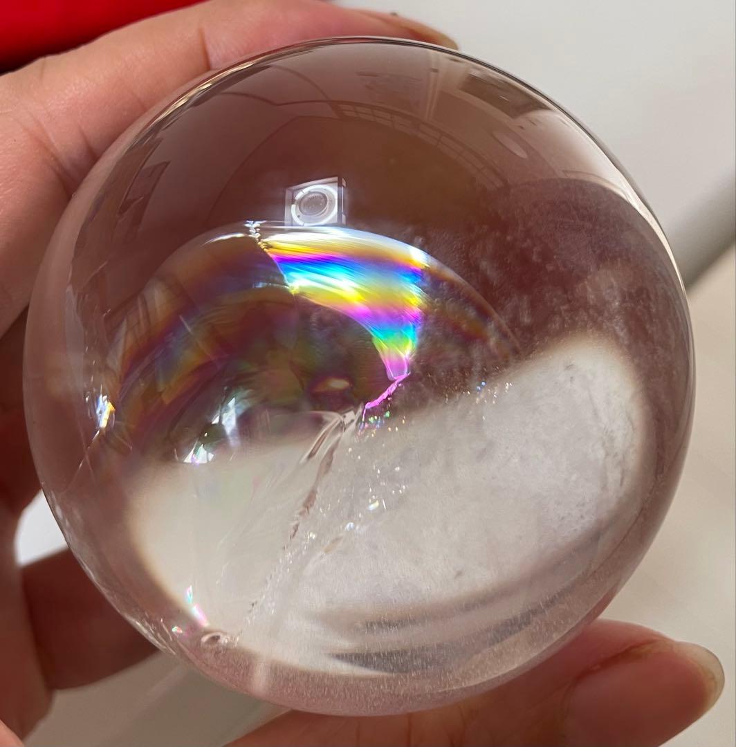 まとめ購入アイリスクォーツ 虹入 クリスタル 水晶丸玉 レインボー 魔除 開運