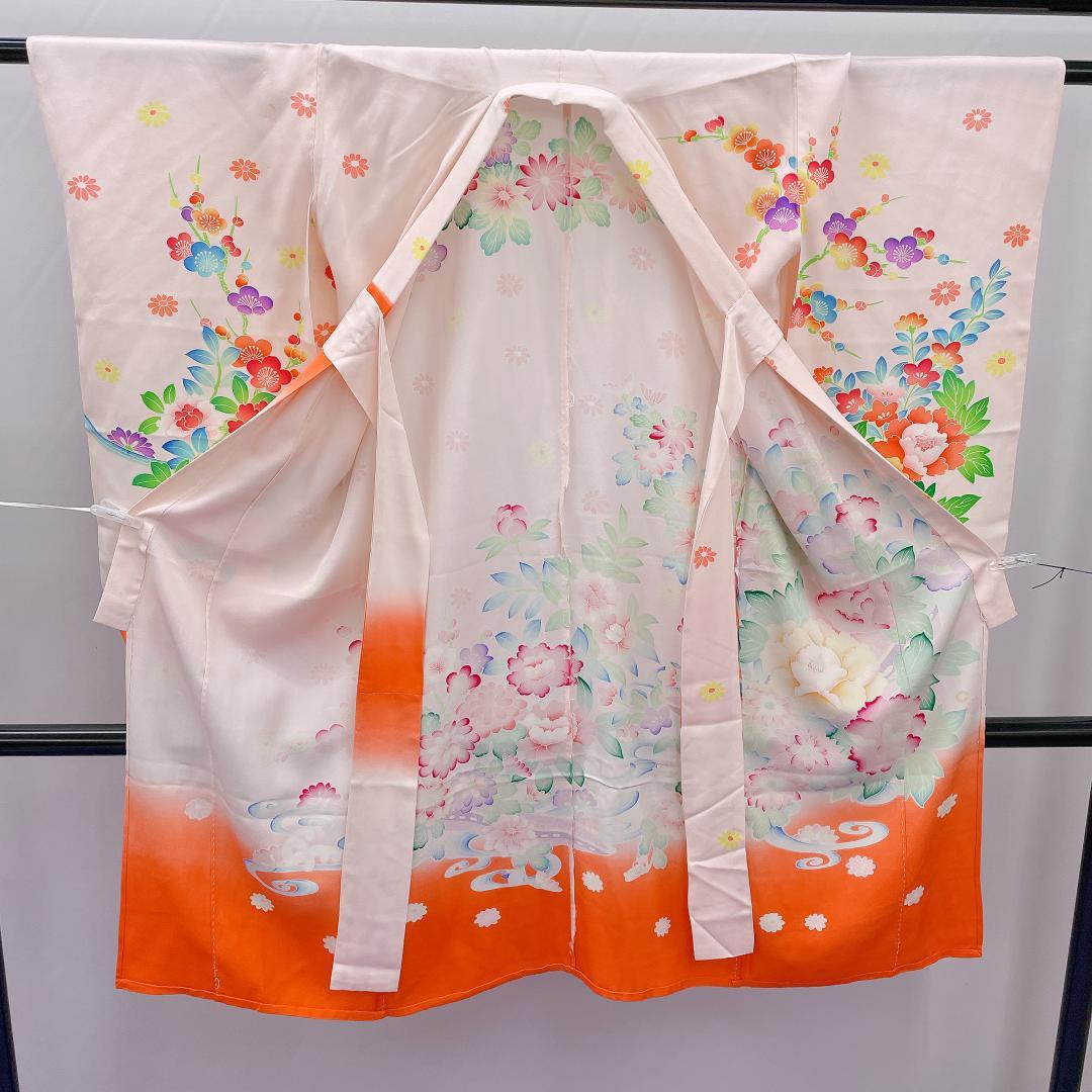 Ｙ★4035★ 子供着物 七五三 女の子 四つ身 単品 単衣仕立て