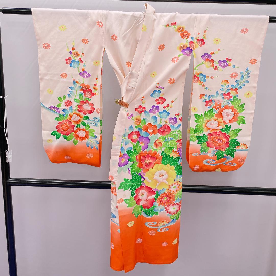 Ｙ★4035★ 子供着物 七五三 女の子 四つ身 単品 単衣仕立て
