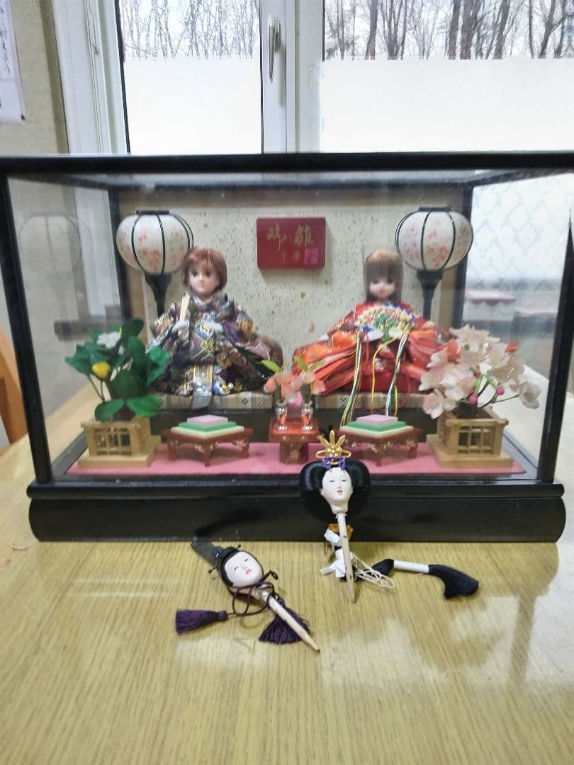 リカちゃん 雛人形 ケース付き リメイク品