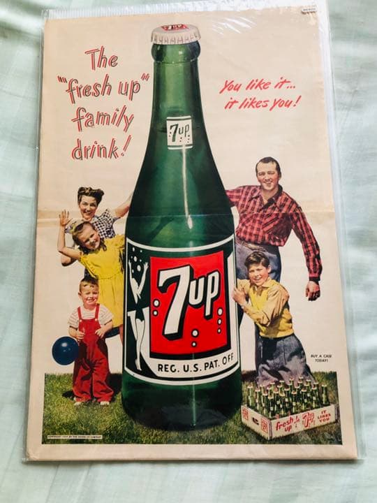vintage セブンアップ＊7up 当時物1947年AD広告 コレクタブル
