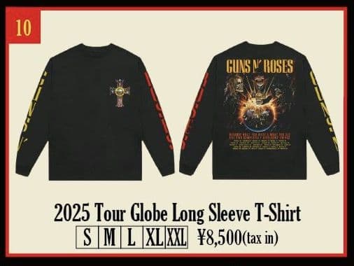 【新品】GUNS N' ROSES 2025来日公演 ツアーロンTシャツ【XL】