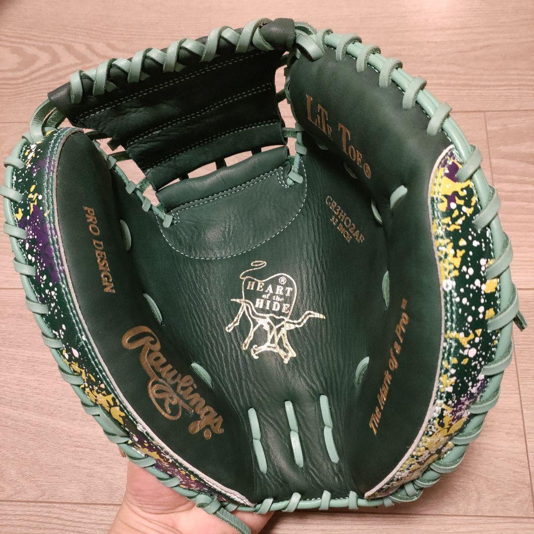 [美品]Rawlings 軟式グローブ キャッチャーミット 右投げ用