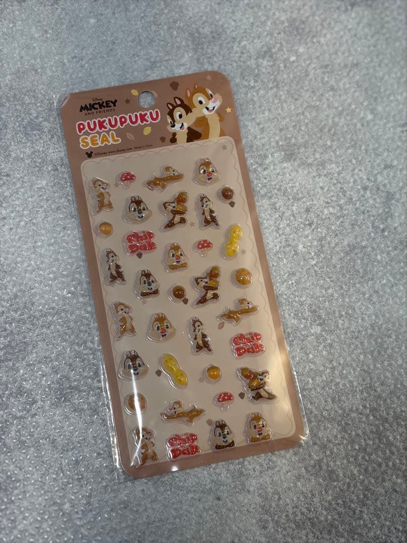 ボンボンドロップシールたまごっち4種類 コンプ★チップとデールぷくぷくシール1点