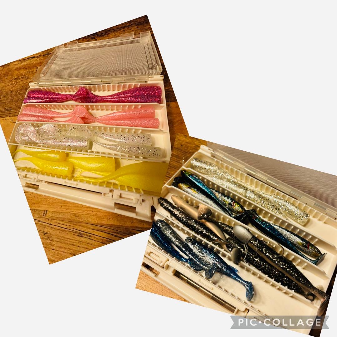 ビーチウォーカー　ハウル他　ワーム35本　ワームケース　MEIHOランガンケース