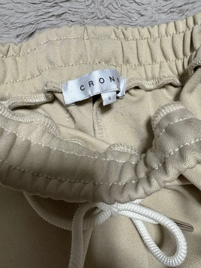CRONOS ベージュ ジャージパンツ Sサイズ