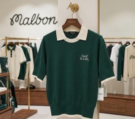 Malbon Golf レディースゴルフセットアップ 半袖×スカート夏用通気速乾