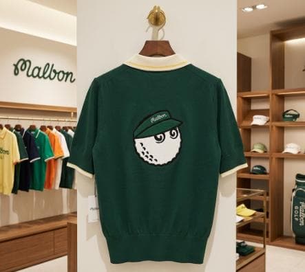 Malbon Golf レディースゴルフセットアップ 半袖×スカート夏用通気速乾