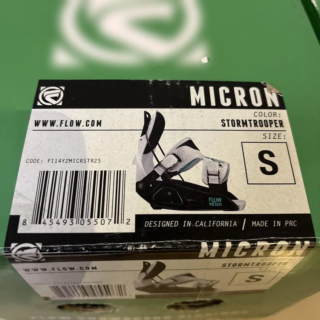 FLOW フロー　MICRON キッズ　ジュニア　スノーボード　ビンディング　Ｓ