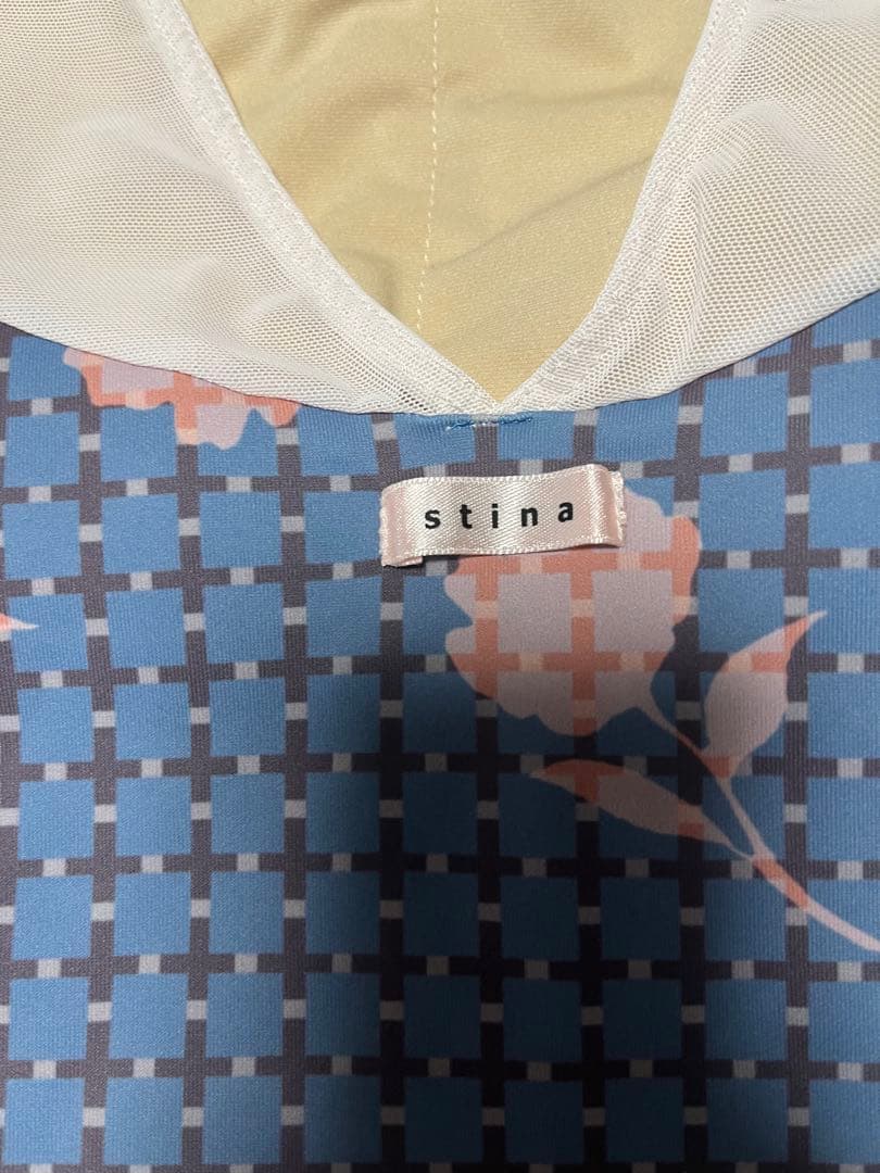stina 花柄チェック バレエレオタード