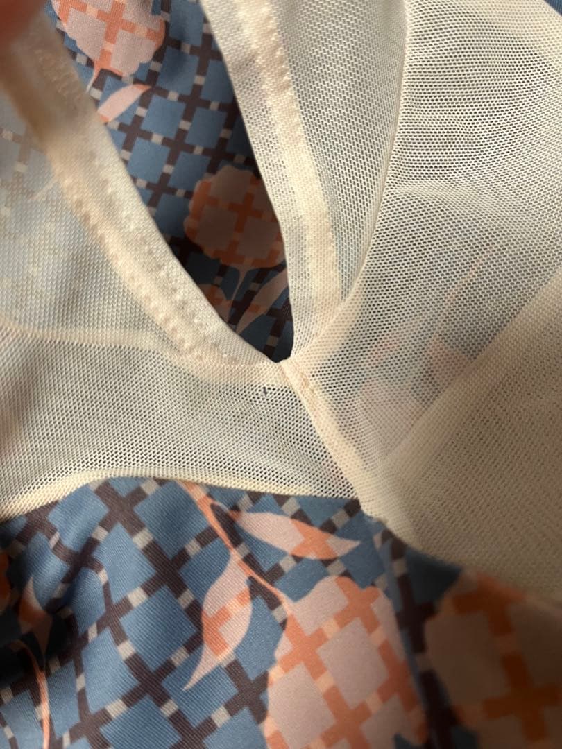stina 花柄チェック バレエレオタード