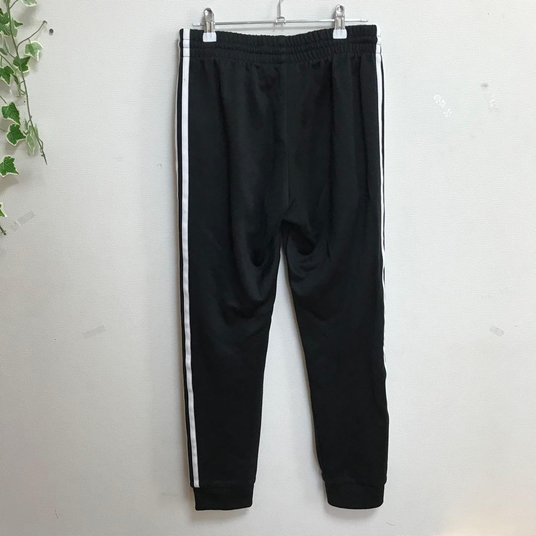 adidas ブラック ジャージパンツ スエットパンツ 黒 レディース　三本線s