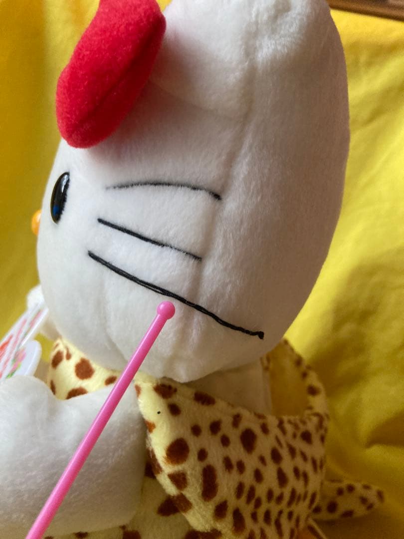 ✳️キティちゃんヒョウ柄　被り物ぬいぐるみ‼️✳️豹柄お出かけ中　かぶり物かぶりもの