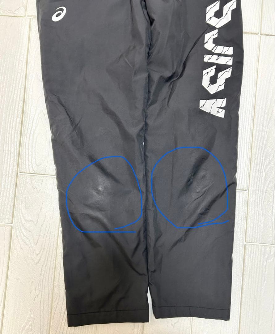 ASICS LIMO ウインドブレーカー上下セットS ブラック/ホワイト