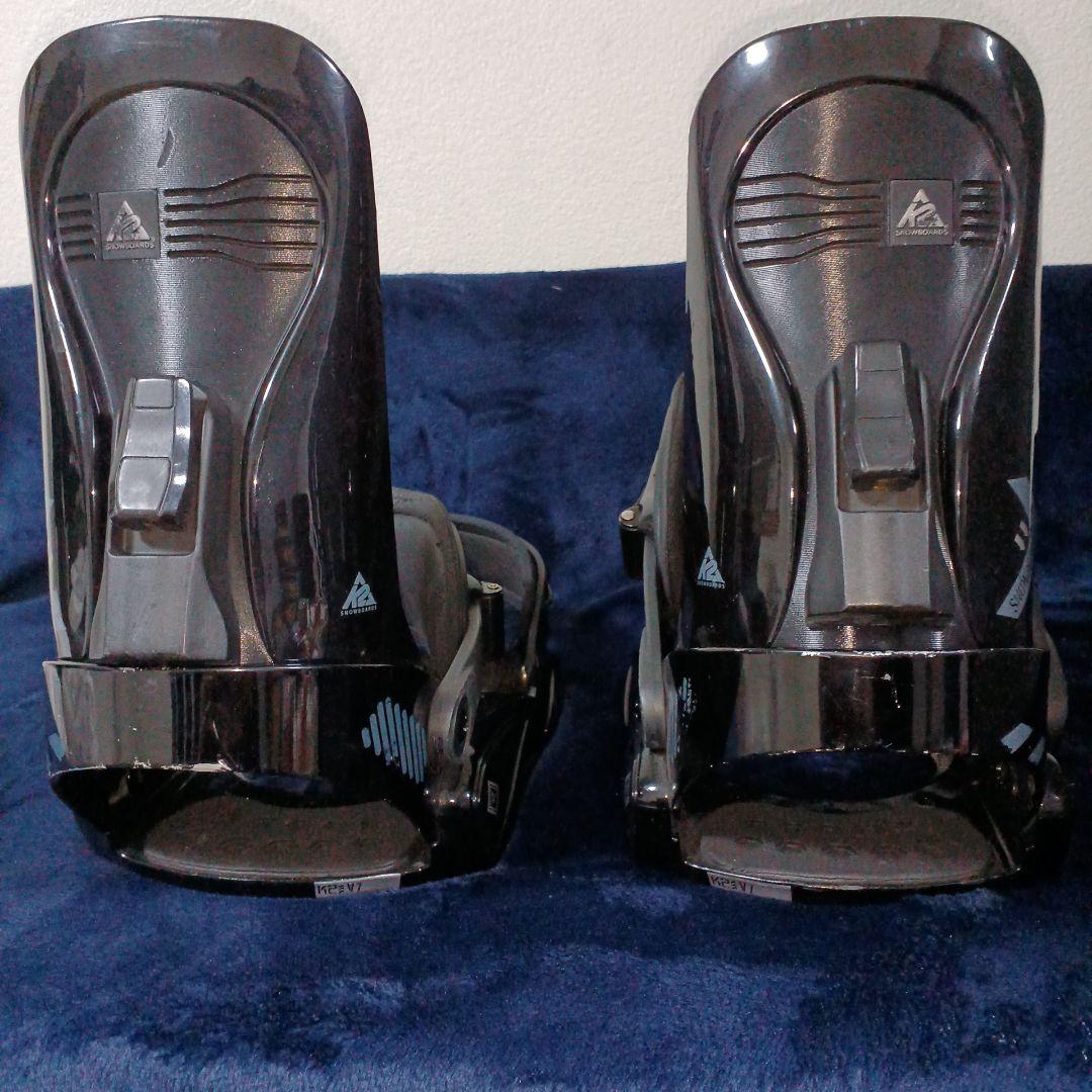 K2 スノーボード バインディング Mサイズ ブラック メタルディスク付