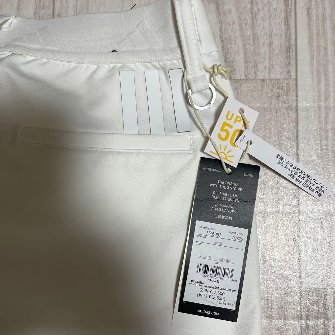 新品　アディダス　ゴルフ　M 白　STRETCH 撥水 パンツ 秋冬モデル