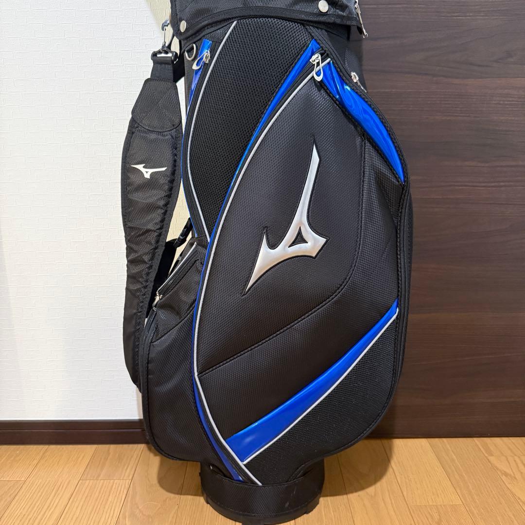 Mizuno キャディバッグ ゴルフバッグ 黒/青