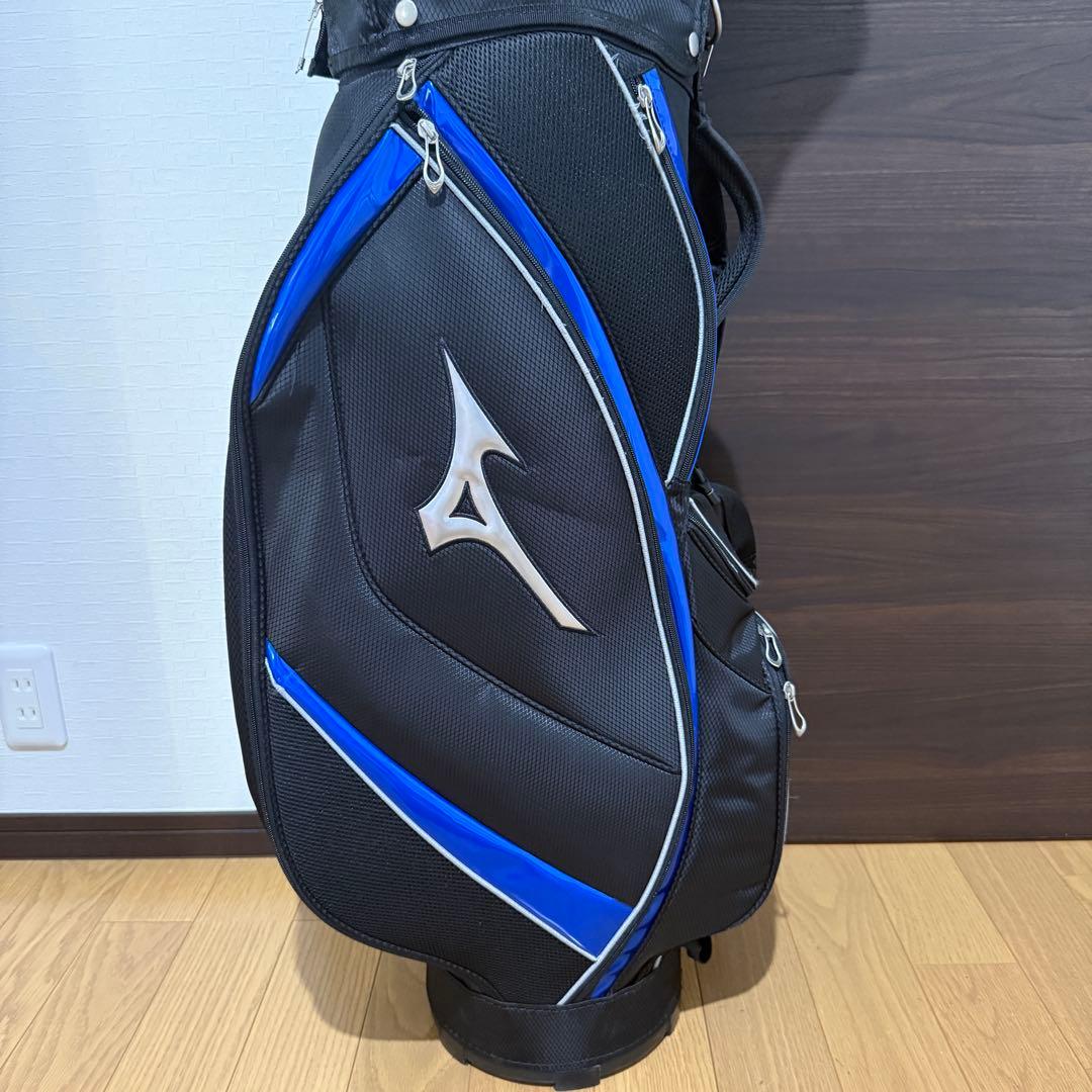 Mizuno キャディバッグ ゴルフバッグ 黒/青
