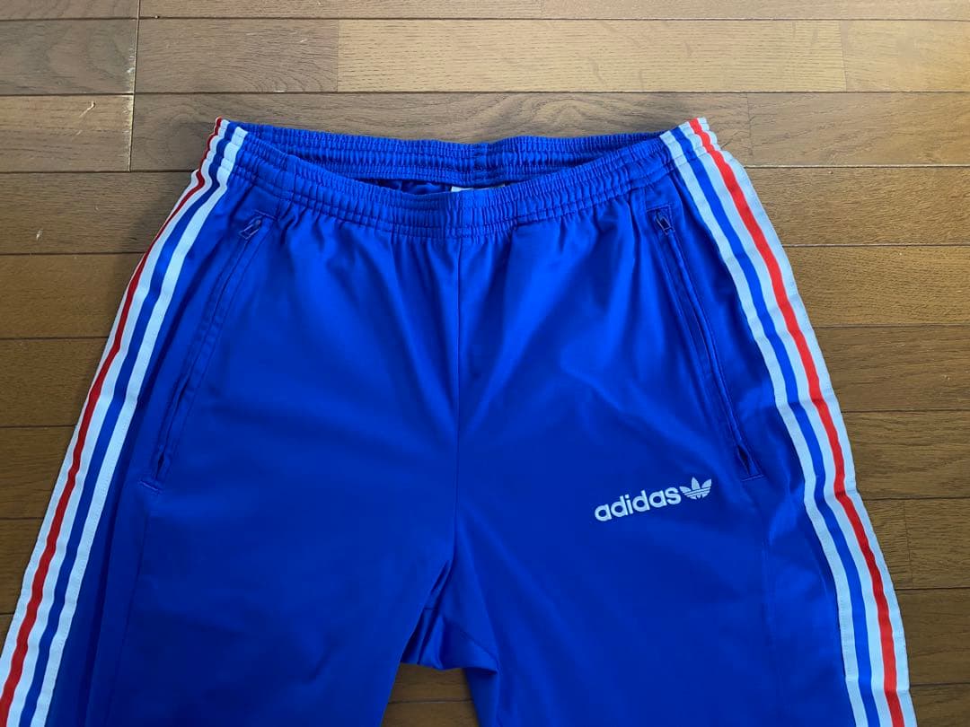 adidas ジャージパンツ 青　size O