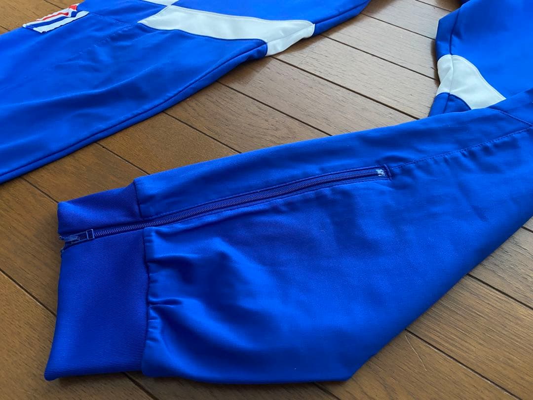 adidas ジャージパンツ 青　size O
