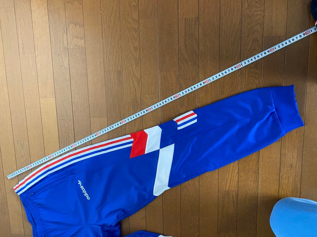 adidas ジャージパンツ 青　size O