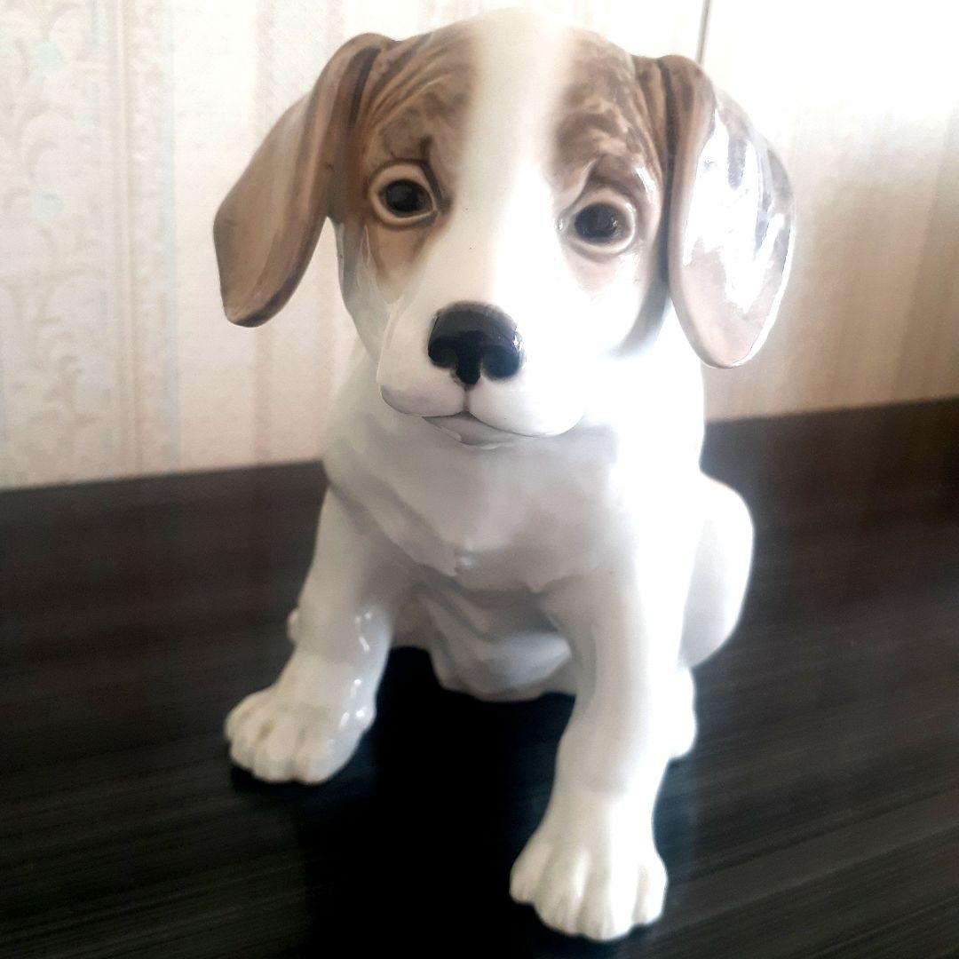 骨董品 犬の陶器置物 白茶