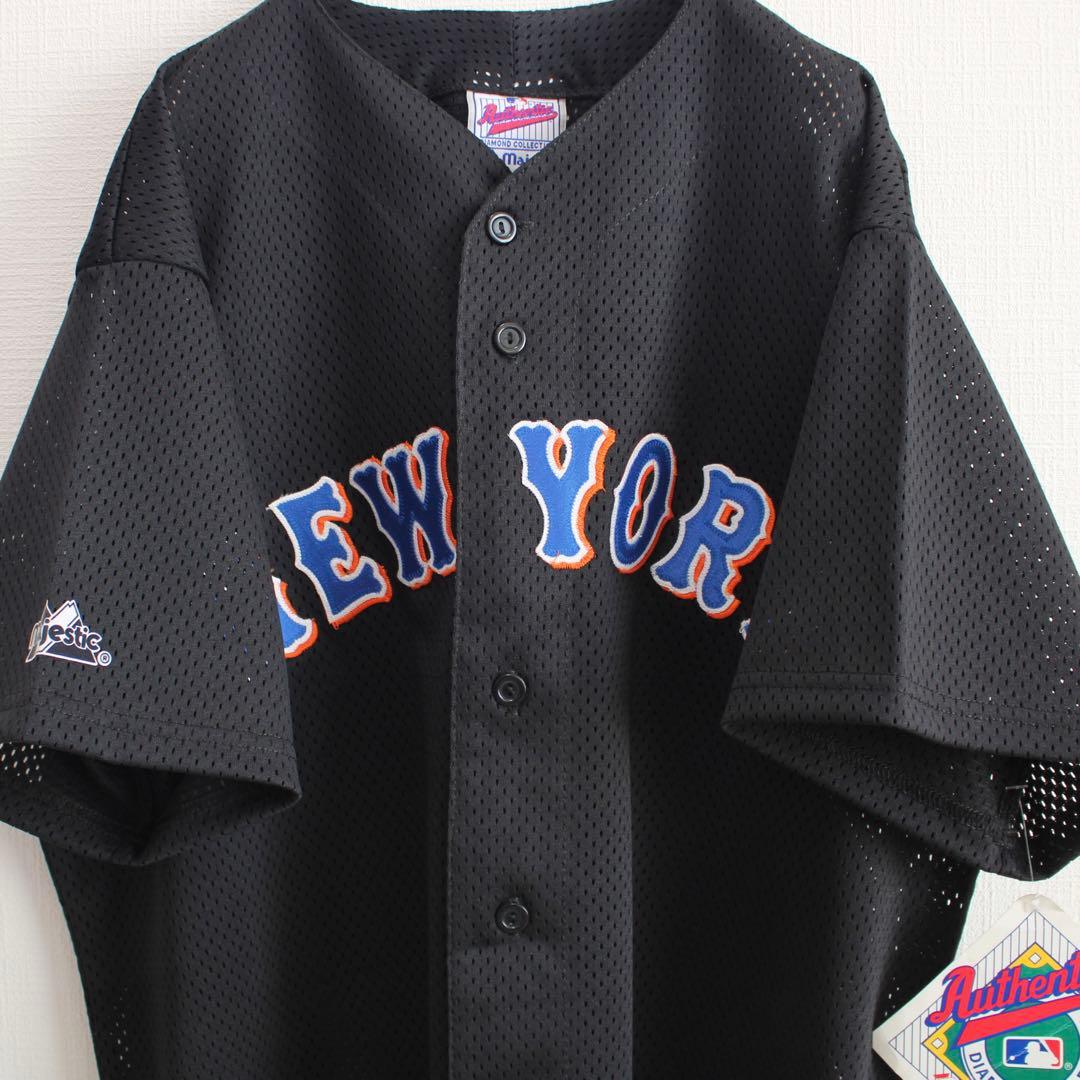タグ付き未使用　USA製90's majestic NY.Mets ゲームシャツ