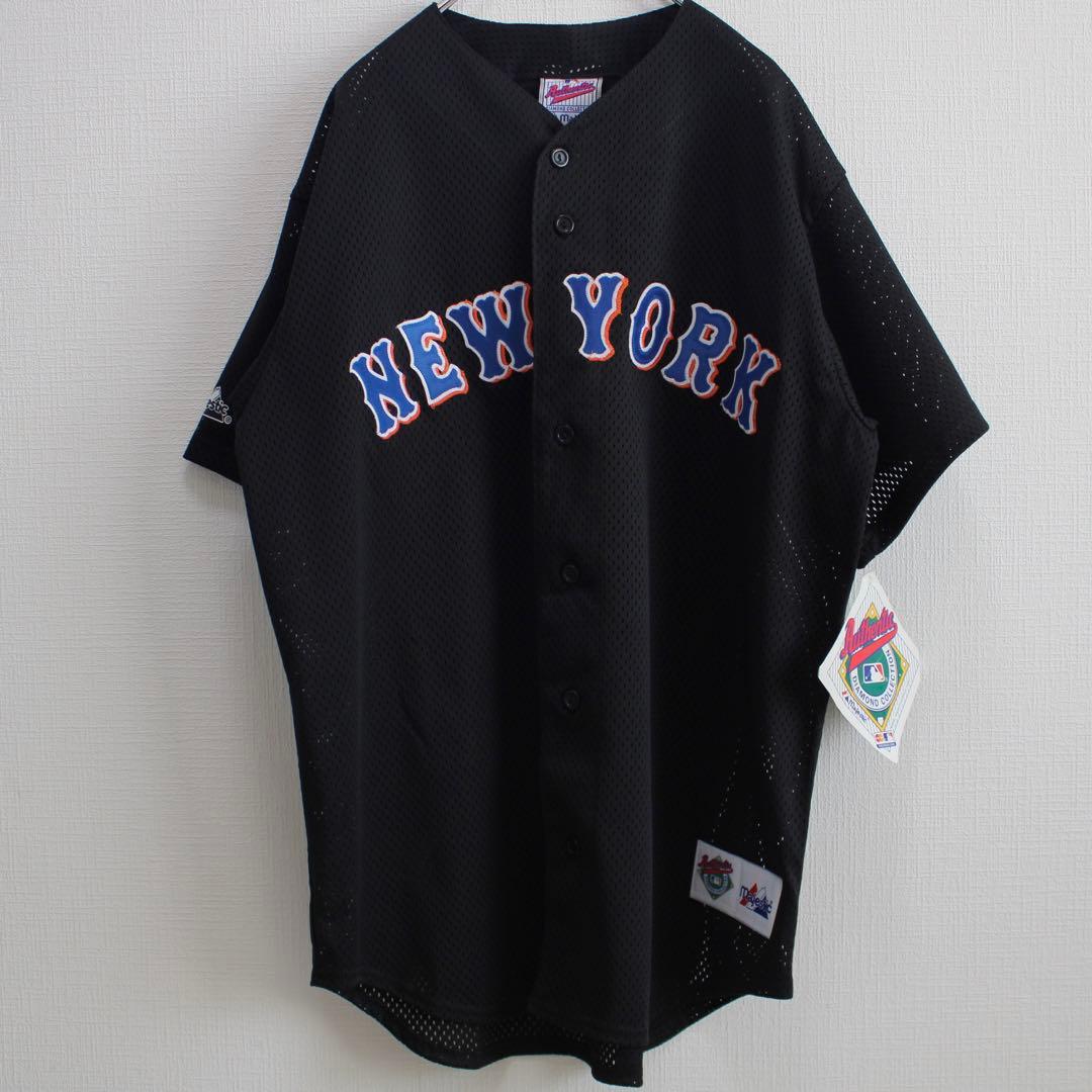タグ付き未使用　USA製90's majestic NY.Mets ゲームシャツ