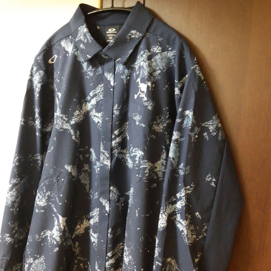 新品　オークリーゴルフ　メンズ　4WAYストレッチシャツ　スカルシリーズ