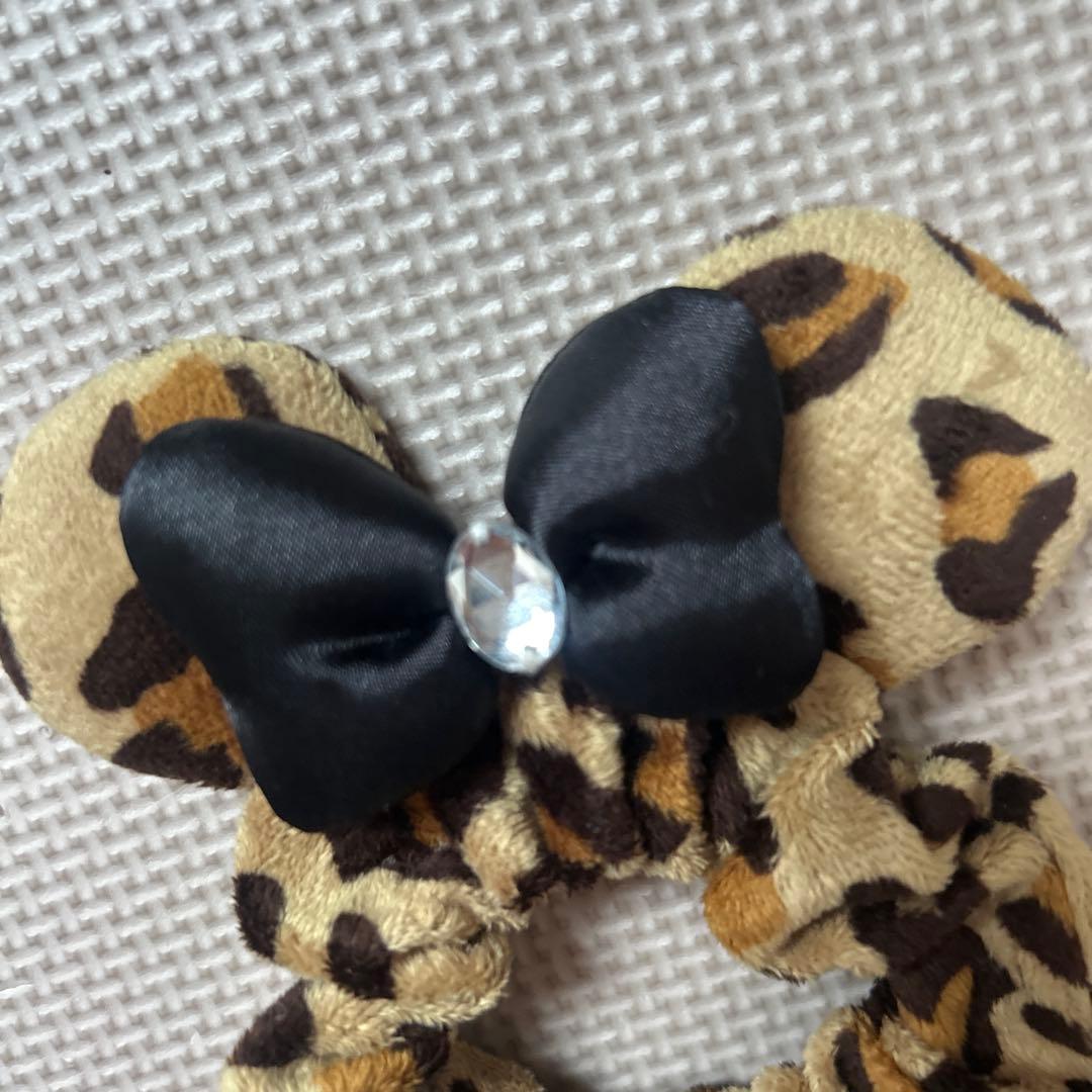 カチューシャ ミニーちゃん ヒョウ柄 リボン シュシュ レオパード JK 平成