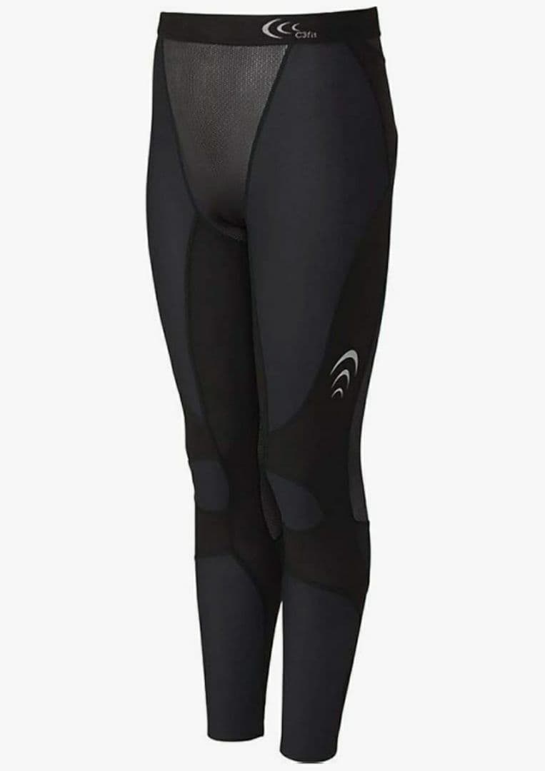 C3fit インパクトブリーズロングタイツブラック　軽量メッシュ　レディース Ｍ