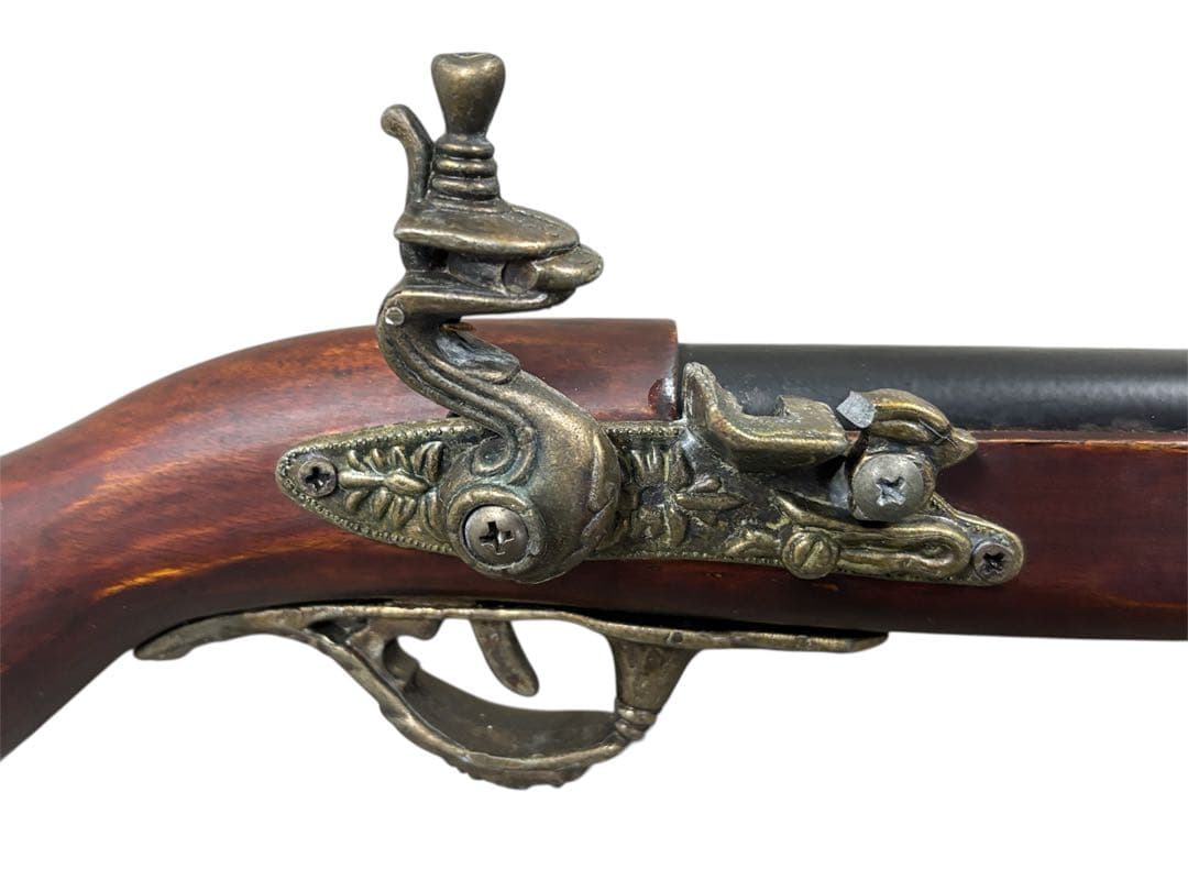 【中古】アンティーク風火縄銃レプリカ装飾品破損あり 汚れあり ジャンク品