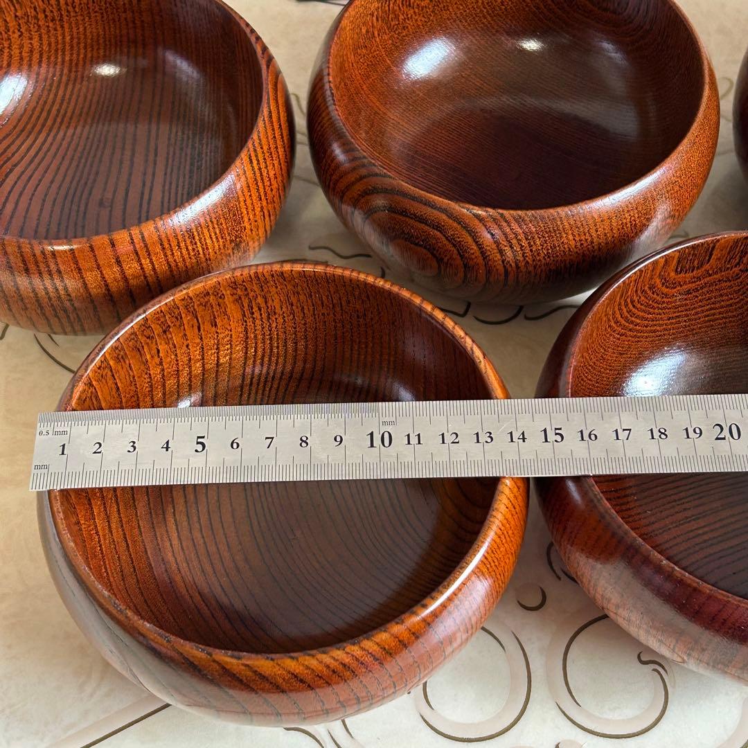 山中漆器　天然木　ボウル　中鉢　5点セット　うるし塗り　どんぶり　丼鉢　サラダ